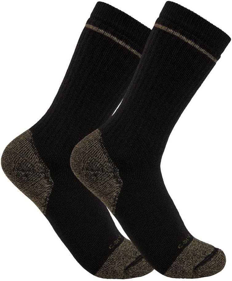 Carhartt Men’s SB5552M Midweight Cotton Blend Steel Toe Boot Sock 2-Pack