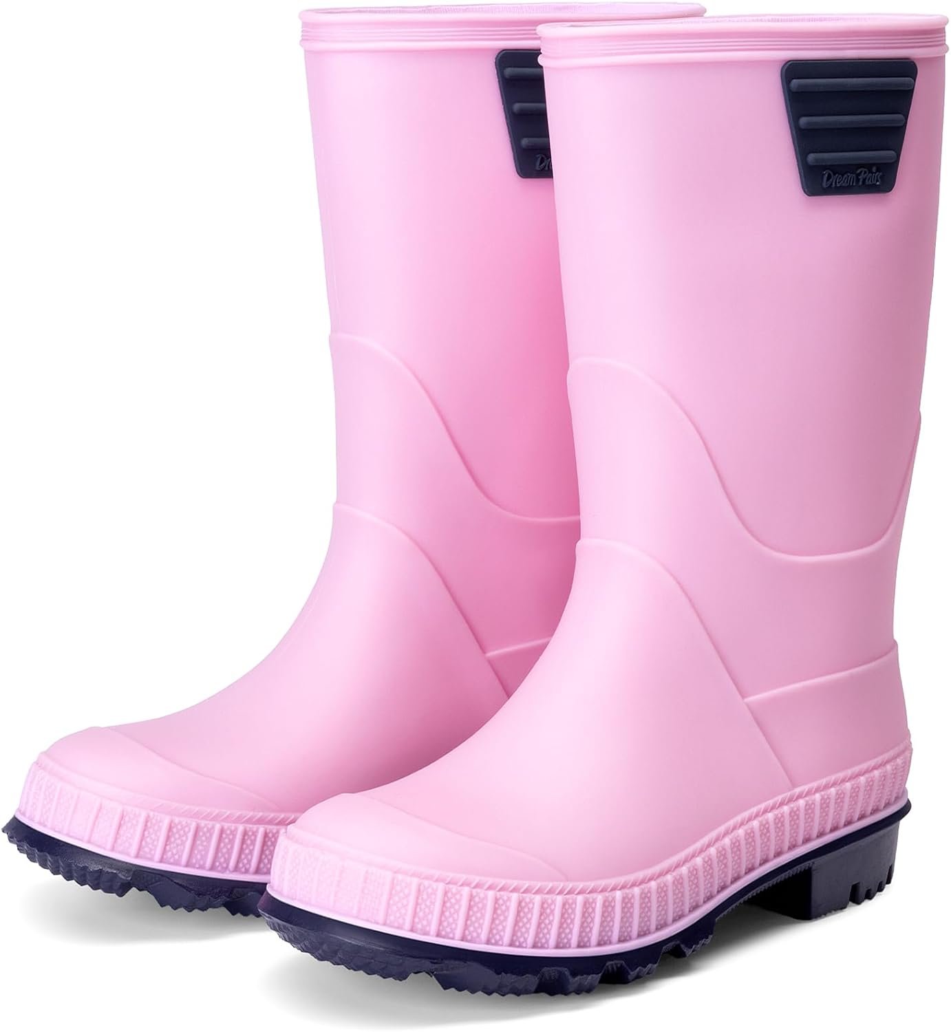 DREAM PAIRS Kids Waterproof Outdoor Rain Boots | Lightweight,Non-Slip Outsole,Easy-On,Unisex Boys Girls,Outdoor Puddle Rainy Day Play