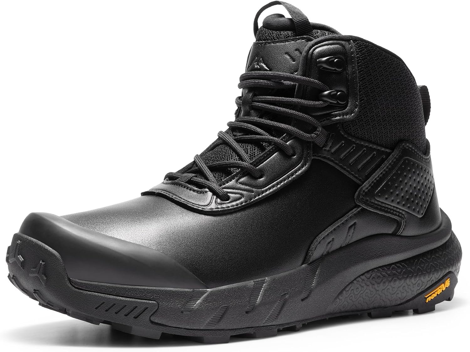 NORTIV 8 Men’s Waterproof Military Tactical Work Boots | Leather Motorcycle Combat Lightweight Non-Slip Hiking Boots for Men VaporGuard