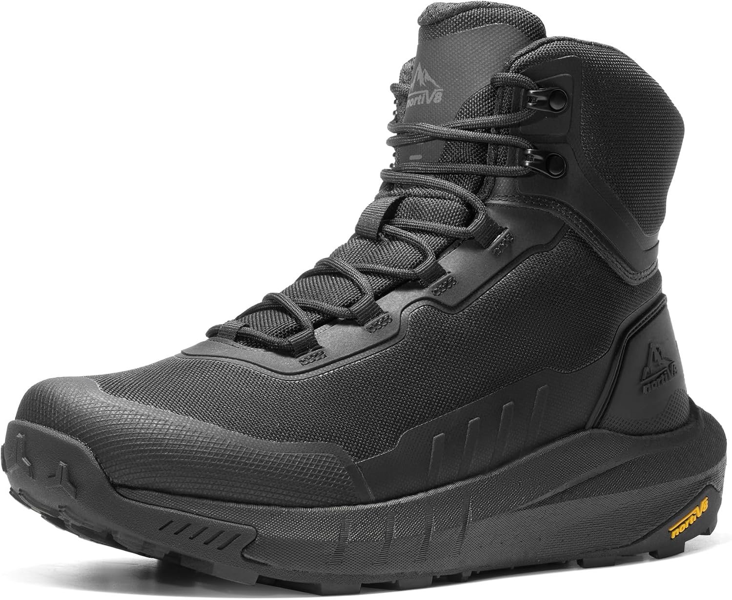 NORTIV 8 Men’s Tactical Hiking Boots Lightweight Cushion | Side Zipper Motorcycle Combat Boots with Arch Support Sole for All Day Comfort, Outdoor Hiking Military Use 8In Terrascope